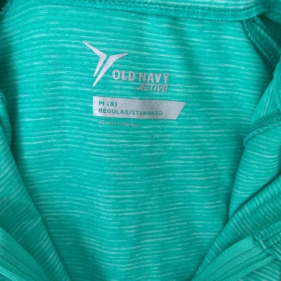 Old navy active GIRLS sz medium ( 8) aqua / teal green blue active pullover - Picture 4 of 6